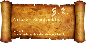 Zalczer Konstantin névjegykártya